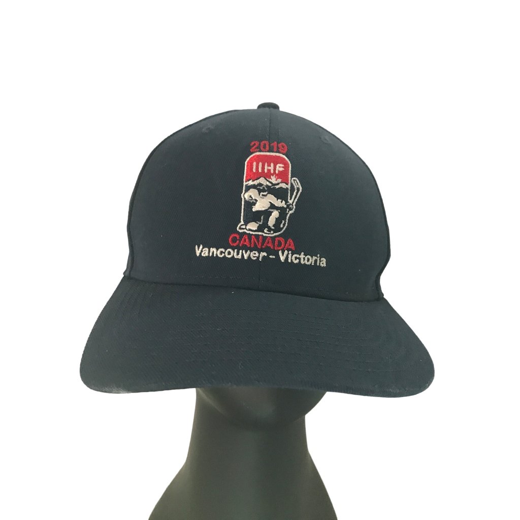 2019 Iihf Canada Vancouver Hockey Championship Distressed Strap Back Cap Hat Lid